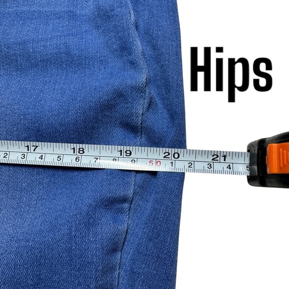 NYDJ Sheri Slim ankle colored denim blue jeans women’s 14 lift tuck technology - Picture 11 of 13